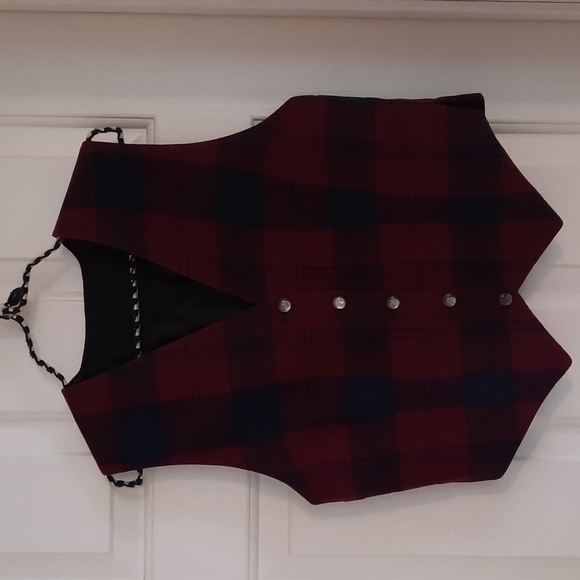 Maroon , Navy, Hunter Green wool vest , - Picture 3 of 6